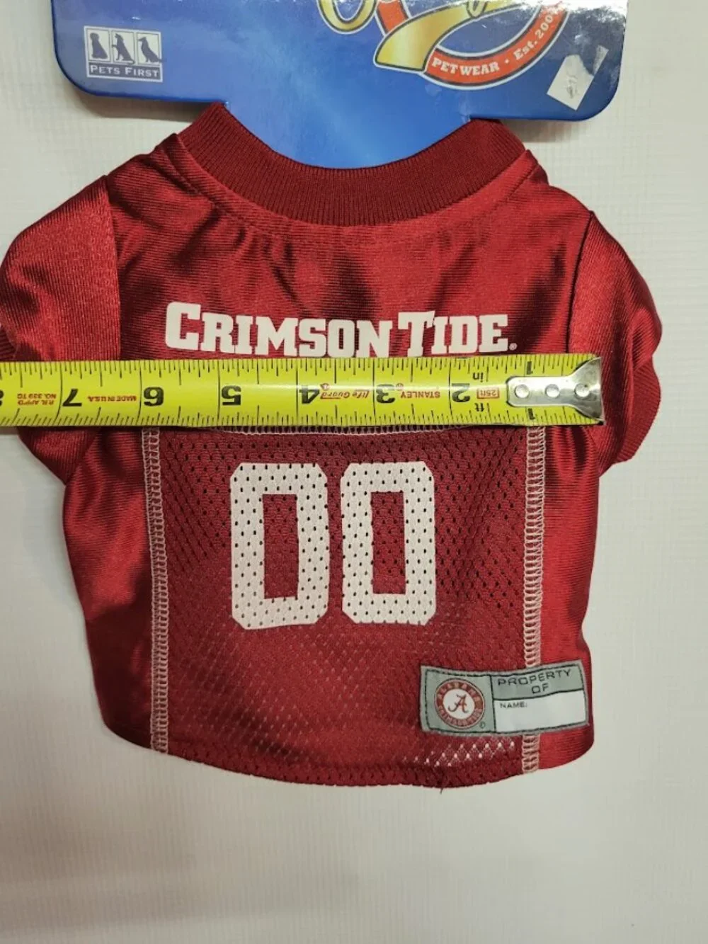 Pets First Alabama Crimson Tide Dog Football Jersey XS NCAA Pet Wear qt